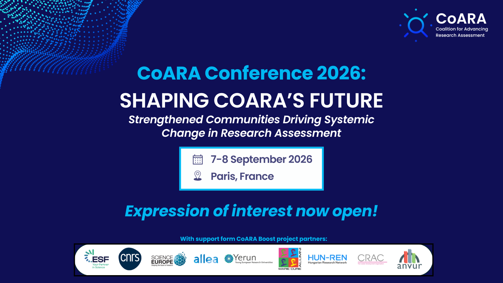 CoARA Conference EOI announcement