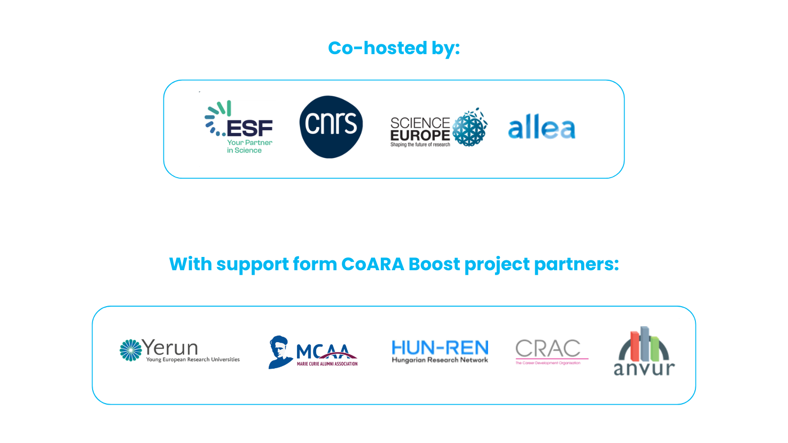 CoARA Boost partners (1)