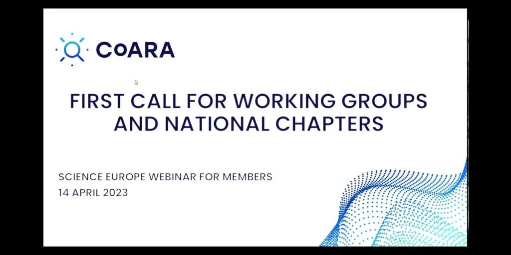Introduction CoARA Working Groups Proposal Call 2023